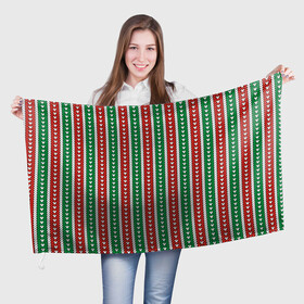 Флаг 3D с принтом Knitted Pattern в Кировске, 100% полиэстер | плотность ткани — 95 г/м2, размер — 67 х 109 см. Принт наносится с одной стороны | christmas | knitted pattern | new year | pattern | texture | вязаный узор | новый год | паттерн | рождество | текстура | узор