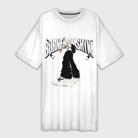 Платье-футболка 3D с принтом BORN FROM SHYNE Lil Morty в Кировске,  |  | born from shyne | lil morty | альбом | лил морти | обложка альбома | рэп | трэп