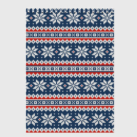 Скетчбук с принтом Knitted Christmas Pattern в Кировске, 100% бумага
 | 48 листов, плотность листов — 100 г/м2, плотность картонной обложки — 250 г/м2. Листы скреплены сверху удобной пружинной спиралью | christmas | holiday | knitted pattern | new year | pattern | snowflakes | texture | вязаный узор | новый год | праздник | рождество | снежинки | текстура | узор