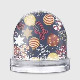 Игрушка Снежный шар с принтом Елочные Игрушки (Звезды) в Кировске, Пластик | Изображение внутри шара печатается на глянцевой фотобумаге с двух сторон | 2022 | елочные игрушки | звезды | зимнее настроение | новогоднее настроение | новый год | новый год 2022