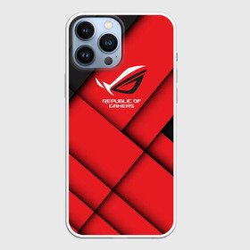 Чехол для iPhone 13 Pro Max с принтом ROG   republic of gamers в Кировске,  |  | Тематика изображения на принте: asus | gta | асус | блок | бренд | видеокарта | дети | забава | игрушки | игры | киберспорт | компания | компьютер | лидер | майнкрафт | монитор | ноутбук | процессор | развлечение | ребёнок | системный