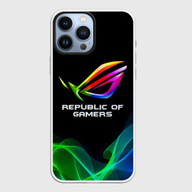 Чехол для iPhone 13 Pro Max с принтом REPUBLIC OF GAMERS   ASUS ROG   ЛИНИИ   LINES в Кировске,  |  | asus | game | gamer | gaming | lines | republic of gamers | rog | strix | zephyrus | асус | игры | линии | рог | стрикс