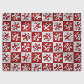 Плед 3D с принтом Шахматные Снежинки в Кировске, 100% полиэстер | закругленные углы, все края обработаны. Ткань не мнется и не растягивается | зима | новогоднее настроение | новый год | снежинки | шахматные снежинки | шахматы