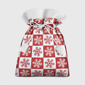 Подарочный 3D мешок с принтом Шахматные Снежинки в Кировске, 100% полиэстер | Размер: 29*39 см | зима | новогоднее настроение | новый год | снежинки | шахматные снежинки | шахматы