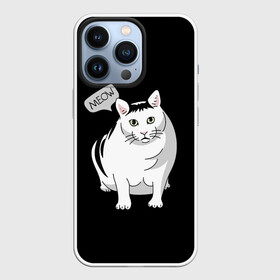 Чехол для iPhone 13 Pro с принтом КОТ БЕНДЕР (МЕМ) в Кировске,  |  | Тематика изображения на принте: bender | cat | meme | memes | meow | бендер | кот | кошка | мем | мемы | мяй | толстый