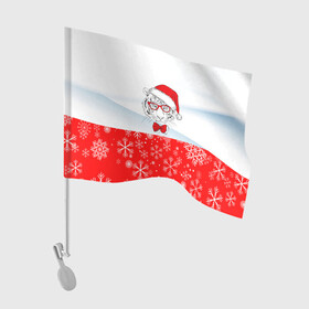 Флаг для автомобиля с принтом Новогодний тигр в сугробе снега. в Кировске, 100% полиэстер | Размер: 30*21 см | 2022 | merry christmas | год тигра | нг | новогодний тигр | новогодняя символика | новый год | рождество | символ 2022 года | снежинки | тигр