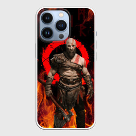 Чехол для iPhone 13 Pro с принтом GOD OF WAR РАГНАРЁК, КРАТОС В ОГНЕ в Кировске,  |  | ascension | betrayal | chains of olympus | cratos | fire | flame | ghost of sparta | god of war | hack and slash | kratos | logo | ragnarok | бог войны | год ов вар | год оф вар | игра | кратос | лого | логотип | огонь | пламя | рагнарёк | эмблема