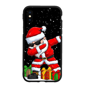 Чехол для iPhone XS Max матовый с принтом SANTA, DAB в Кировске, Силикон | Область печати: задняя сторона чехла, без боковых панелей | Тематика изображения на принте: 2021 | 2022 | bad | christmas | dab | happy | merry | merry christmas | new year | santa | snow | sweater | ugly christmas | winter | деб | дэб | зима | новогодний | новогодняя | новый год | рождественский | рождественский свитер | рождеств