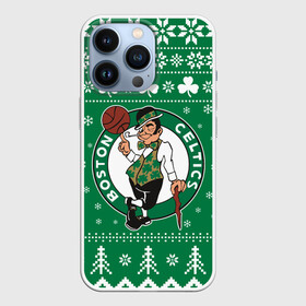 Чехол для iPhone 13 Pro с принтом Бостон Селтикс, Boston Celtics новогодний в Кировске,  |  | 2021 | 2022 | boston | boston celtics | celtics | christmas | merry | merry christmas | nba | new year | snow | ugly christmas | winter | баскетбол | бостон | бостон селтикс | зима | нба | новогодний | новогодняя | новый год | рождественски