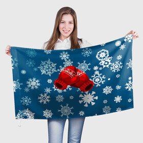 Флаг 3D с принтом ЗИНИИ ПЕРЧАТКИ ОТ ХОЛОДА в Кировске, 100% полиэстер | плотность ткани — 95 г/м2, размер — 67 х 109 см. Принт наносится с одной стороны | blue | cold | from | gloves | ice | new | red | snow | snowflakes | winter | year | год | зима | зинии | красный | лед | новый | от | перчатки | синий | снег | снежинки | холод | холода