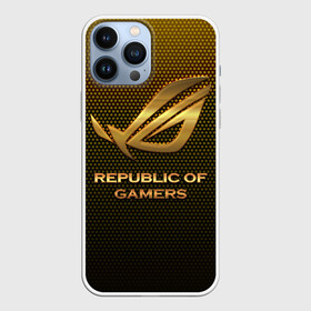 Чехол для iPhone 13 Pro Max с принтом Republic of gamers, ROG Gaming в Кировске,  |  | Тематика изображения на принте: asus | cybersport | republic of gamers | rog | rog gaming | асус | киберспорт