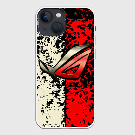 Чехол для iPhone 13 mini с принтом ROG Gaming Republic Of Gamers в Кировске,  |  | Тематика изображения на принте: asus | cybersport | republic of gamers | rog | rog gaming | асус | киберспорт