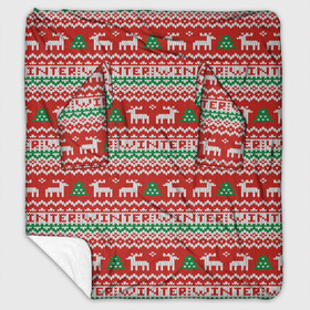 Плед с рукавами с принтом Deer Christmas Pattern в Кировске, 100% полиэстер | Закругленные углы, все края обработаны. Ткань не мнется и не растягивается. Размер 170*145 | Тематика изображения на принте: background | christmas | christmas pattern | deer | herringbone | holiday | knitted pattern | new year | pattern | texture | tree | вязаный узор | елка | елочка | новогодний узор | новый год | олени | паттерн | праздник | рождество | текстура | узор | фон