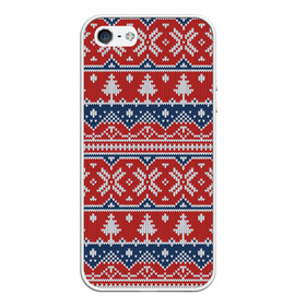 Чехол для iPhone 5/5S матовый с принтом New Year Pattern в Кировске, Силикон | Область печати: задняя сторона чехла, без боковых панелей | background | christmas | christmas pattern | herringbone | holiday | knitted pattern | new year | pattern | snowflakes | texture | tree | вязаный узор | елка | елочка | новогодний узор | новый год | паттерн | праздник | рождество | снежинки | текстура | у