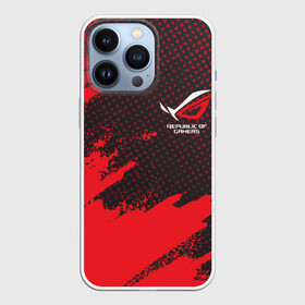 Чехол для iPhone 13 Pro с принтом ASUS ROG | REPUBLIC OF GAMERS в Кировске,  |  | asus | cyber | cybersport | game | gamers | gaming | of | republic | rog | sport | асус | игры | кибер | киберспорт | республика | спорт