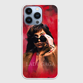 Чехол для iPhone 13 Pro с принтом Очки Gaga в Кировске,  |  | Тематика изображения на принте: взгляд | голова | лицо | очки | портрет