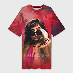 Платье-футболка 3D с принтом Очки Gaga в Кировске,  |  | взгляд | голова | лицо | очки | портрет