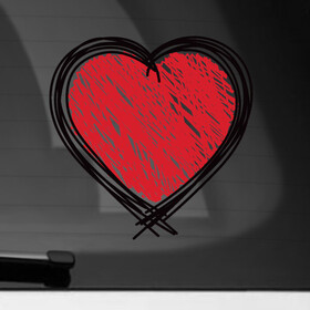 Наклейка на автомобиль с принтом Doodle Heart в Кировске, ПВХ |  | Тематика изображения на принте: граффити | карандаш | любовь | набросок | рисунок | сердце | эских