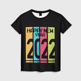 Женская футболка 3D с принтом Просто и со вкусом 2022 новый год в Кировске, 100% полиэфир ( синтетическое хлопкоподобное полотно) | прямой крой, круглый вырез горловины, длина до линии бедер | new year | tiger | год тигра | новый год | праздник | с новым годом | тигр
