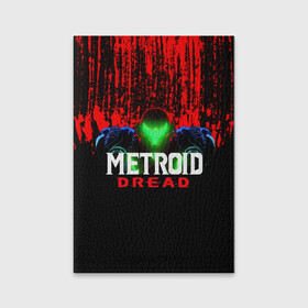 Обложка для паспорта матовая кожа с принтом Metroid Dread Самус Аран и потеки крови в Кировске, натуральная матовая кожа | размер 19,3 х 13,7 см; прозрачные пластиковые крепления | Тематика изображения на принте: aran | dread | mercurysteam | metroid | nintendo | samus | samus aran | самус аран