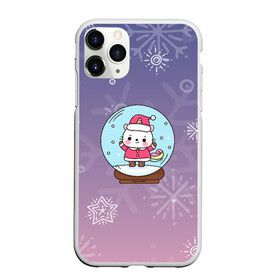 Чехол для iPhone 11 Pro матовый с принтом Happy New Year 2022. Сat 3 в Кировске, Силикон |  | 2022 | 22 | ball | cat | happy new year | holiday | new year | гирлянда | кот | котенок | новый год | праздник | рождество | шар