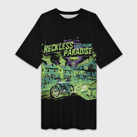 Платье-футболка 3D с принтом Recless paradise в Кировске,  |  | Тематика изображения на принте: alternative | billy talent | metall | music | rock | альтернатива | билли талент | билли талэнт | металл | музыка | рок