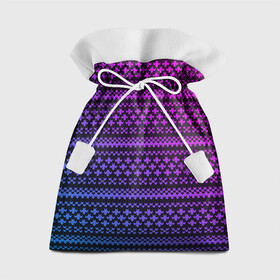 Подарочный 3D мешок с принтом НЕОНОВЫЙ СВИТЕР / NEON SWEATER в Кировске, 100% полиэстер | Размер: 29*39 см | Тематика изображения на принте: knitted | neon | sweater | вязанный | вязаный | градиент | неон | свитер