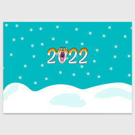 Поздравительная открытка с принтом Надпись 2022 Новый год в Кировске, 100% бумага | плотность бумаги 280 г/м2, матовая, на обратной стороне линовка и место для марки
 | 2022 | год тигра | новый год | новый год 2022 | символ года | тигр | тигренок | тигрица | тигры