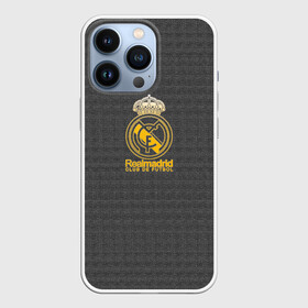 Чехол для iPhone 13 Pro с принтом Real Madrid graphite theme в Кировске,  |  | real | real madrid | испания | королевский клуб | ла лига | лига чемпионов | мадрид | реал | реал мадрид | сливочные | футбол