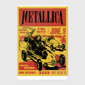 Магнитный плакат 2Х3 с принтом Metallica - Iowa Speedway playbill в Кировске, Полимерный материал с магнитным слоем | 6 деталей размером 9*9 см | car | death | group | hard rock | hype | metallica | music | skull | speed | thrash metal | usa | группа | металлика | музыка | скорость | сша | тяжёлый рок | череп