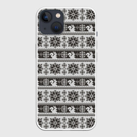 Чехол для iPhone 13 с принтом Squirrel Pattern в Кировске,  |  | Тематика изображения на принте: background | christmas | hearts | holiday | knitted pattern | new year | pattern | snowflakes | squirrel | texture | белка | вязаный узор | новый год | паттерн | праздник | рождество | сердечки | снежинки | текстура | узор | фон