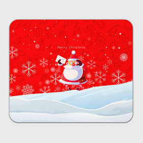 Прямоугольный коврик для мышки с принтом Дед Мороз с подарочным конвертом. в Кировске, натуральный каучук | размер 230 х 185 мм; запечатка лицевой стороны | 2022 | merry christmas | год тигра | дед мороз | зима близко | мороз | нг | новогодний | новогодний тигр | новогодняя символика | новый год | новый год 2022 | рождество | символ 2022 года | снег | снежинки | тигр