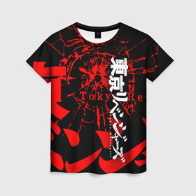 Женская футболка 3D с принтом ТОКИЙСКИЕ МСТИТЕЛИ TOKYO REVENGERS LOGO STYLE в Кировске, 100% полиэфир ( синтетическое хлопкоподобное полотно) | прямой крой, круглый вырез горловины, длина до линии бедер | Тематика изображения на принте: art | logo | manga | style | tokyo revengers | аниме | арт | лого | манга | стиль | токийские мстители