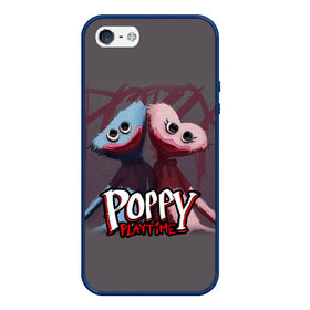 Чехол для iPhone 5/5S матовый с принтом ХАГГИ ВАГГИ ПАРОЧКА - POPPY PLAYTIME в Кировске, Силикон | Область печати: задняя сторона чехла, без боковых панелей | poppy playtime | игра | монстр | плэйтайм | попи плей тайм | попи плэй тайм | попиплейтам | попиплэйтайм | поппи плейтайм | поппиплэйтайм | хагги вагги | хаги ваги | хоррор