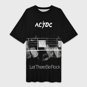 Платье-футболка 3D с принтом Let There Be Rock  AC DC в Кировске,  |  | ac dc | acdc | angus young | австралийская | альбом | ангус янг | ас дс | асдс | блюз | крис слэйд | метал | молния | музыка | певец | рок группа | рокнролл | стиви янг | хард | хардрок | эксл роуз