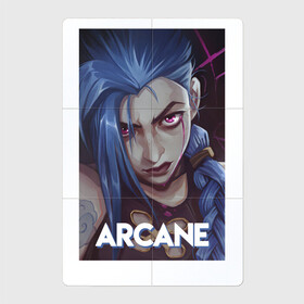 Магнитный плакат 2Х3 с принтом Arcane (Jinx) в Кировске, Полимерный материал с магнитным слоем | 6 деталей размером 9*9 см | arcane | jinx | league of legends | персонаж | рисунок