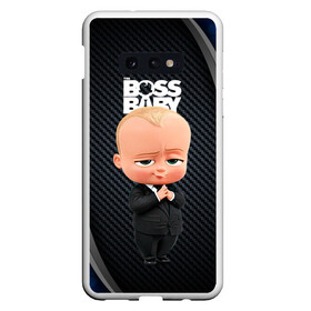 Чехол для Samsung S10E с принтом BOSS black blue в Кировске, Силикон | Область печати: задняя сторона чехла, без боковых панелей | baby | boss | boss baby | босс | босс молокосос | маленький босс | малыш | мальчик | молокосос | ребенок