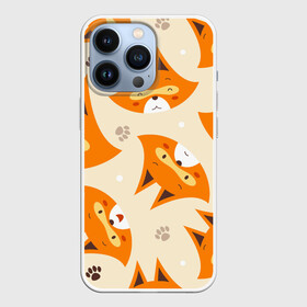 Чехол для iPhone 13 Pro с принтом ЛИСА ПАТТЕРН   УЗОР в Кировске,  |  | Тематика изображения на принте: abstract | fox | fox head | foxy | абстракция | голова лисы | животные | звери | лиса | этническая лиса | этно | этно лиса