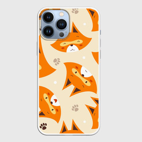 Чехол для iPhone 13 Pro Max с принтом ЛИСА ПАТТЕРН   УЗОР в Кировске,  |  | Тематика изображения на принте: abstract | fox | fox head | foxy | абстракция | голова лисы | животные | звери | лиса | этническая лиса | этно | этно лиса