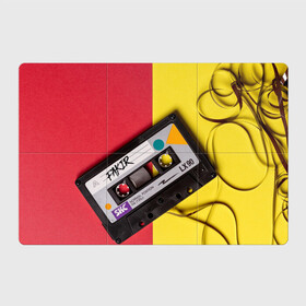 Магнитный плакат 3Х2 с принтом FULL OLD DCHOOL в Кировске, Полимерный материал с магнитным слоем | 6 деталей размером 9*9 см | Тематика изображения на принте: fakir | желтый | кассета | красный | пленка