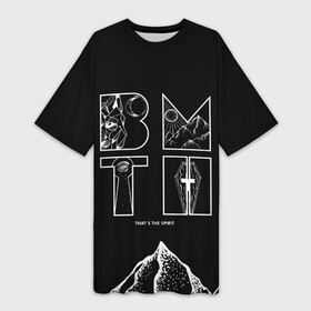 Платье-футболка 3D с принтом Thats the spirit BMTH в Кировске,  |  | alternative | bring me the horizon | metall | music | rock | альтернатива | бринг ми зэ харайзон | бринги | металл | музыка | рок