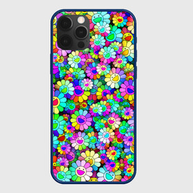 Чехол для iPhone 12 Pro Max с принтом Rainbow flowers в Кировске, Силикон |  | takashi murakami | паттерн | радуга | смайл | такаси мураками | улыбка | цветы