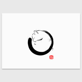Поздравительная открытка с принтом Котик на тебе спит в Кировске, 100% бумага | плотность бумаги 280 г/м2, матовая, на обратной стороне линовка и место для марки
 | cat | cats | киса | киска | кот | котенок | коты | кошечка | кошка | кошки | мем | мем с котом | феншуй