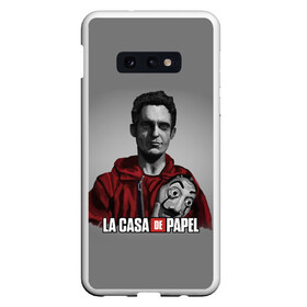 Чехол для Samsung S10E с принтом LA CASA DE PAPEL - БУМАЖНЫЙ ДОМ СЕРИАЛ в Кировске, Силикон | Область печати: задняя сторона чехла, без боковых панелей | bella ciao | la casa de papel | бумажный дом | ла каса де | ла каса де папель | ла каса де пепел | лакаса | сериал | фильм