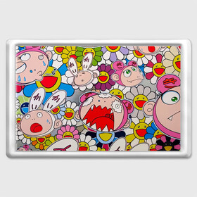 Магнит 45*70 с принтом Takashi Murakami кричащий арт в Кировске, Пластик | Размер: 78*52 мм; Размер печати: 70*45 | Тематика изображения на принте: takashi murakami | арт | граффити | кричащий арт | мураками | такаси | такаси мураками | токио | уличное граффити | япония