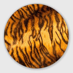 Круглый коврик для мышки с принтом Шкура тигра 2022 в Кировске, резина и полиэстер | круглая форма, изображение наносится на всю лицевую часть | 2022 | год тигра | новый год | новый год 2022 | символ года | тигр | тигренок | тигрица | тигры