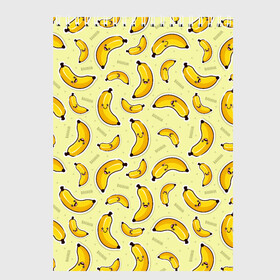 Скетчбук с принтом Банановый Бум в Кировске, 100% бумага
 | 48 листов, плотность листов — 100 г/м2, плотность картонной обложки — 250 г/м2. Листы скреплены сверху удобной пружинной спиралью | Тематика изображения на принте: банан | банановый | бананы | паттерн | прикол | фрукты
