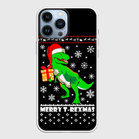 Чехол для iPhone 13 Pro Max с принтом Санта Юрского Периода в Кировске,  |  | christmas | dinosaur | merry t rexmas | new year | t rex | trex | динозавр | динозавр в шапочке | динозавр ти рекс | санта юрского периода | т рекс | тирекс | хищник