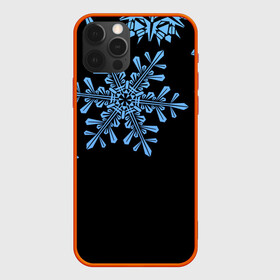 Чехол для iPhone 12 Pro с принтом Минималистичные Снежинки в Кировске, силикон | область печати: задняя сторона чехла, без боковых панелей | зима | минимализм | новый год | снег | снегопад | снежинки