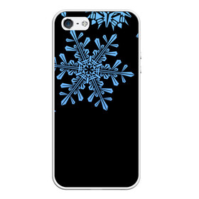 Чехол для iPhone 5/5S матовый с принтом Минималистичные Снежинки в Кировске, Силикон | Область печати: задняя сторона чехла, без боковых панелей | зима | минимализм | новый год | снег | снегопад | снежинки